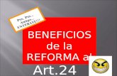 Reforma al articulo 24