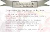 Documentos de la reforma