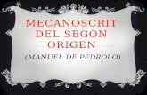 Mecanoscrit del segon origen- Manuel de Pedrolo