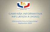 Campaña Informativa de Influenza A (H1N1)