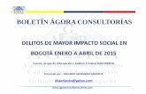 Delitos de mayor impacto social en Bogota enero a abril  de 2015
