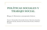 Políticas sociales y trabajo social: Desarrollo, Desarrollo Social y Derechos Sociales, Bienestar Social, sistemas de Protección Social y Políticas Sociales
