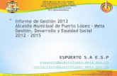 Presentación ESPUERTO Rendición de Cuentas año 2013