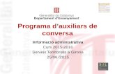 Auxiliars de conversa 15-16: informació administrativa
