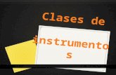 Clases de instrumentos