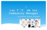 Las 7 C del Community Manager