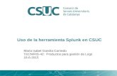 Uso de la herramienta Splunk en CSUC