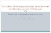 Congreso PISA Evaluación por ordenador y resolución de problemas. Factores determinantes del rendimiento en Resolución de Problemas. España en perspectiva internacional