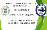DOCUMENTOS COMPARTIDOS EN LA NUBE CON GOOGLE DOCS