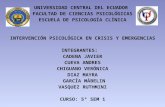 Intervención en crisis y emergencias(trabajo grupal)