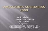 Vacaciones Solidarias 2009