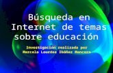 Búsqueda en internete de temas sobre educación
