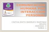 Comunicación humana por interaccion personal
