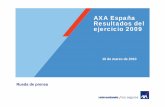 10/03/2010 AXA España gana 172 millones de euros en 2009, un 2,4% más