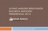 Ultimo análisis de resultados al 26 de junio 2012