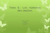 Tema 6: Los números decimales