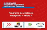 7. Avances en la implementación de los Planes de Eficiencia Energética en Empresa Triple A
