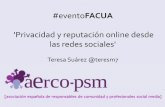 'Privacidad y reputación online desde las redes sociales' en #eventoFACUA
