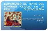 Comentario del texto del romance criollo de la niña guayaquileña