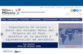 Experiencia de acceso a datos del estudio Niños del Milenio en el Perú: desafíos en la gestión e implementación de metadatos