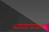 Instalaciones de windows  de 2077
