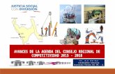 Avances Agenda Consejo Regional Competitividad 2015 - 2018