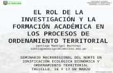 El rol de la investigacion y la formacion académica en los procesos de ordenamiento territorial