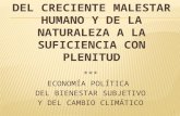 DEL CRECIENTE MALESTAR HUMANO Y DE LA NATURALEZA A LA SUFICIENCIA CON PLENITUD