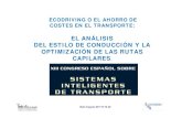 Estilo de Conducción y la Optimización de Rutas. XIII congreso de ITS España