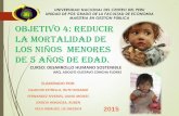 OBJETIVO 4: REDUCIR LA MORTALIDAD DE LOS NIÑOS MENORES DE 5 AÑOS DE EDAD EN LA REGION JUNINObj 4 reducir la mortalidad infantil region junin pos grado uncp ppt