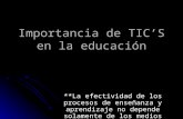 Importancia de la TICs en Educación