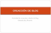 Creacción y diseño de blog
