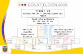 Participacion y organizacion del poder en la constitucion del ecuador