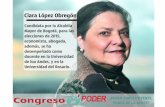 Clara López, ponente en el Congreso Poder Ciudadano, ¡el poder de la gente!