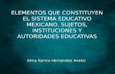 ELEMENTOS QUE CONSTITUYEN EL SISTEMA EDUCATIVO MEXICANO