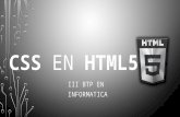 CSS EN HTML5