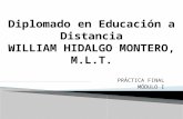 Presentación Diplomado en Educación a Distancia por William Hidalgo M.