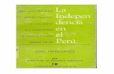 Libro: La independencia del Perú.