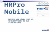 HRPro Mobile - Sistema Móvil para RR.HH.