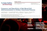 Frecuencia y especificidad de aloinmunización de glóbulos rojos en pacientes transfundidos chilenos