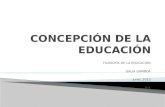 Concepción de la educación