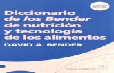 Diccionario de Nutricion y Tecnologia de los Alimentos. David A. bender