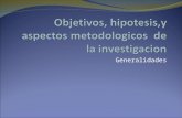 Objetivos  hipotesis y aspectos metodologicos