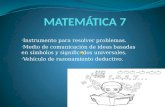 Matemática 7