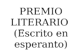 Premio Literario Villa de Cheste