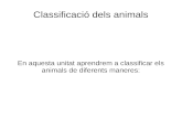 Classificació dels animals