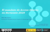 El mandato de Acceso Abierto en Horizonte 2020