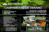 Cartel campamento de verano Battlefield Valladolid