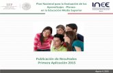 Publicación de Resultados Primera Aplicación 2015 del Plan Nacional para la Evaluación de los Aprendizajes (Planea)en la Educación Media Superior. SEP-INEE.