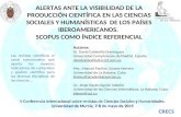 Alertas ante la visibilidad de la producción científica en las ciencias sociales de los países Iberoamericanos. Scopus como índice referencial.